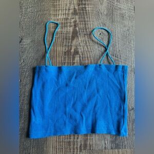 Blue Zara crop top
